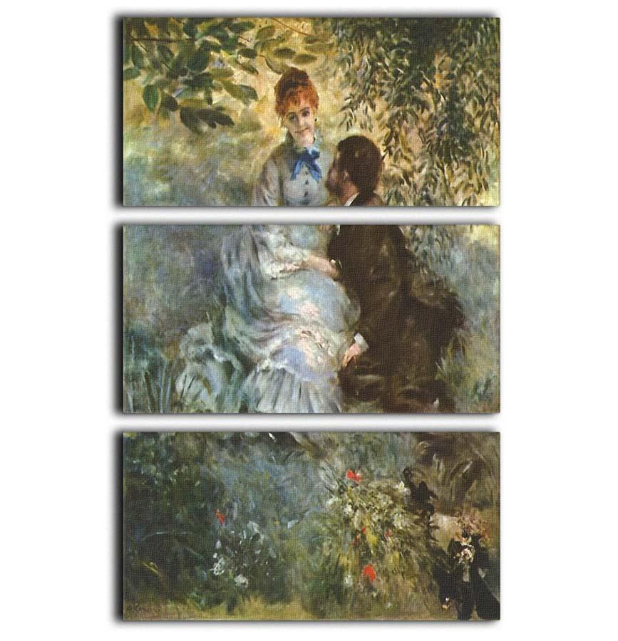 Pair of Lovers by Renoir 3 Split Panel Canvas Print - Canvas Art Rocks - 1