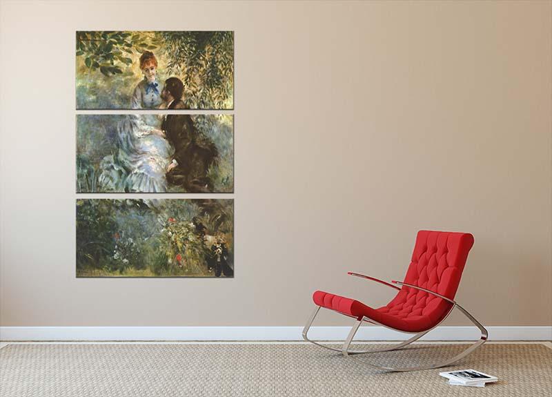 Pair of Lovers by Renoir 3 Split Panel Canvas Print - Canvas Art Rocks - 2