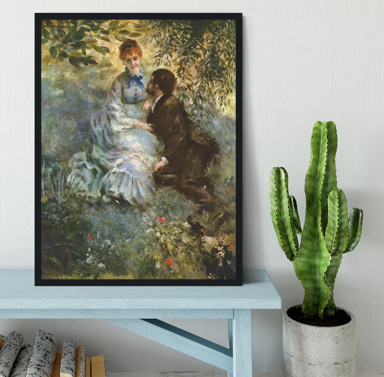 Pair of Lovers by Renoir Framed Print - Canvas Art Rocks - 2