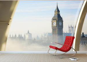 Palace of Westminster in fog Wall Mural Wallpaper - Canvas Art Rocks - 2