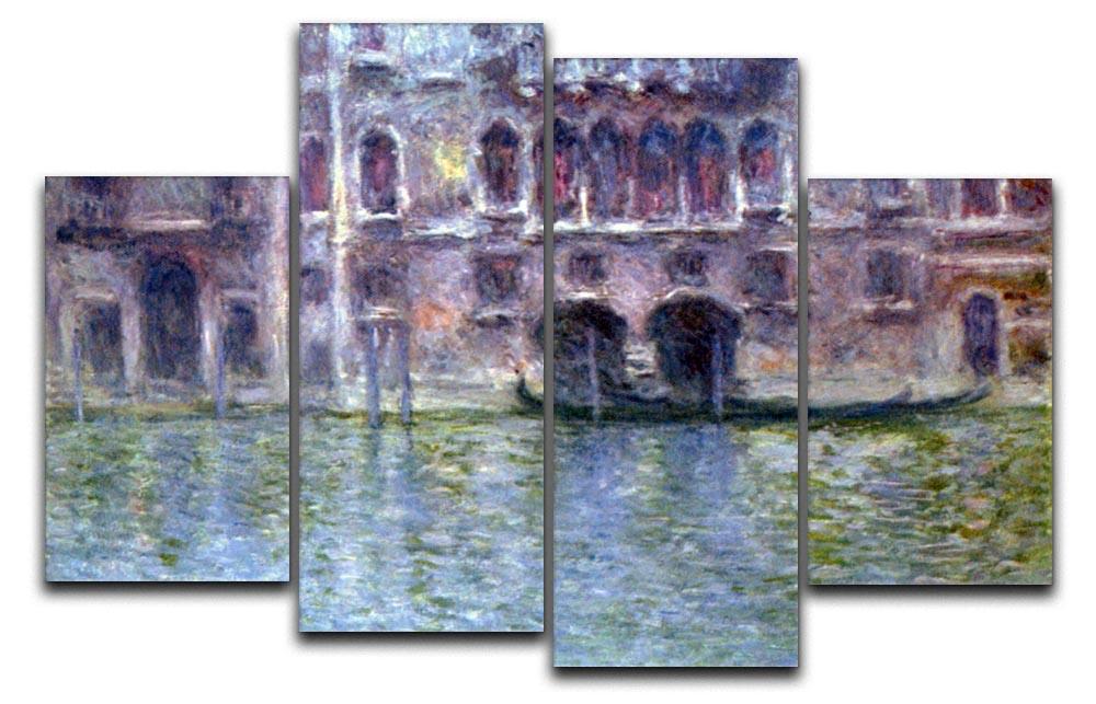 Palazzo da Mula Venice by Monet 4 Split Panel Canvas  - Canvas Art Rocks - 1