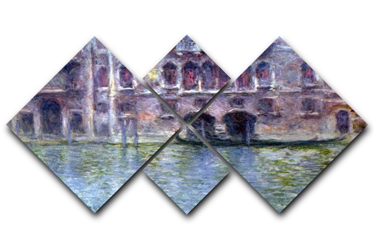 Palazzo da Mula Venice by Monet 4 Square Multi Panel Canvas  - Canvas Art Rocks - 1