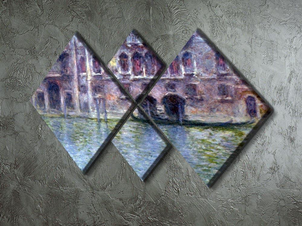 Palazzo da Mula Venice by Monet 4 Square Multi Panel Canvas - Canvas Art Rocks - 2