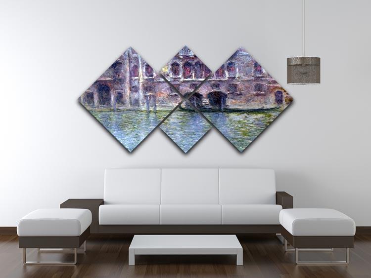 Palazzo da Mula Venice by Monet 4 Square Multi Panel Canvas - Canvas Art Rocks - 3