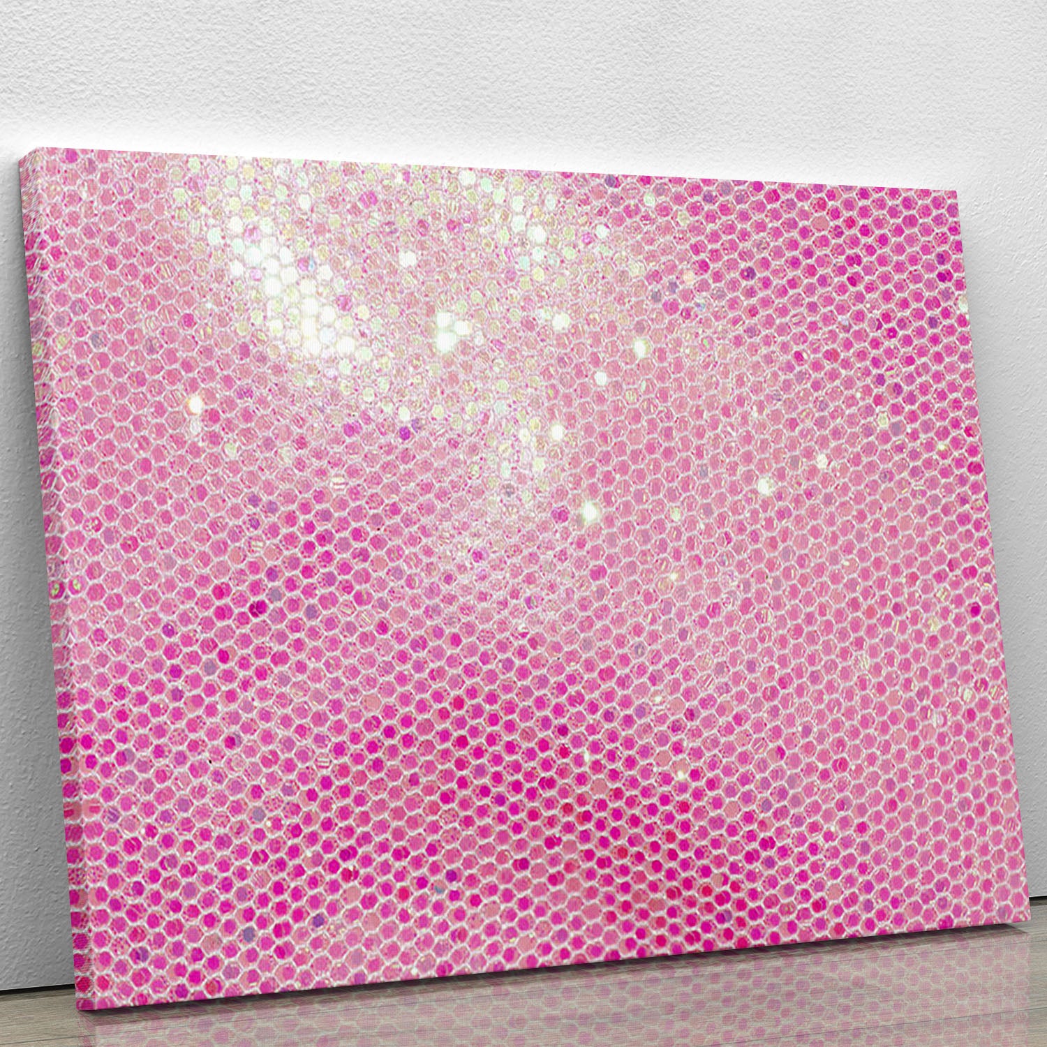 Pale pink sequin fabric Canvas Print or Poster - Canvas Art Rocks - 1