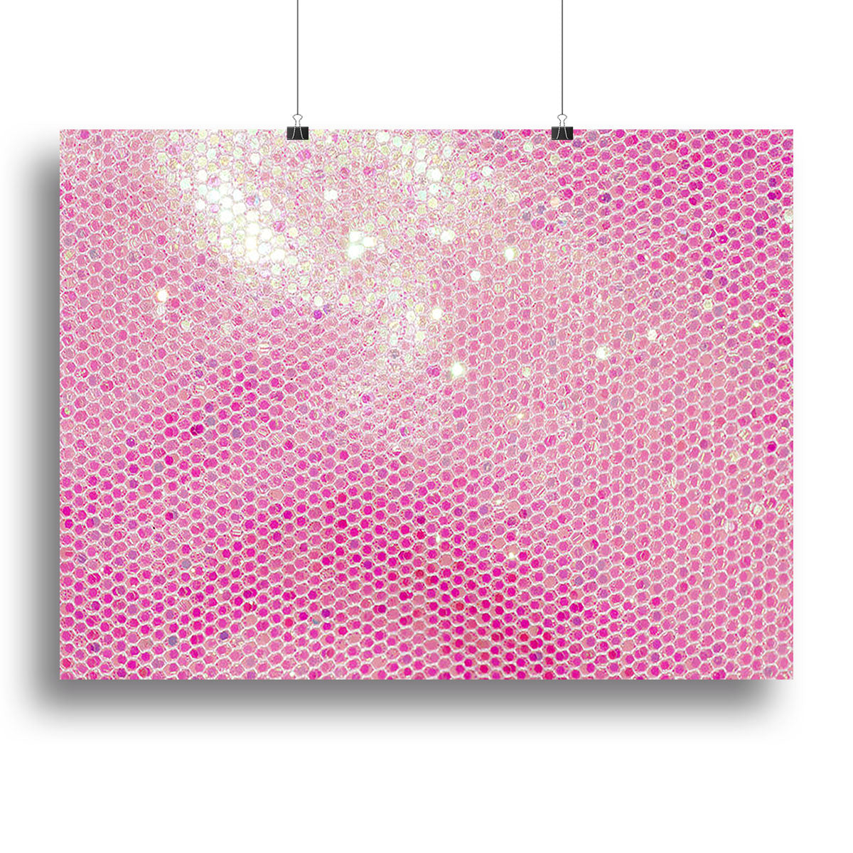 Pale pink sequin fabric Canvas Print or Poster - Canvas Art Rocks - 2