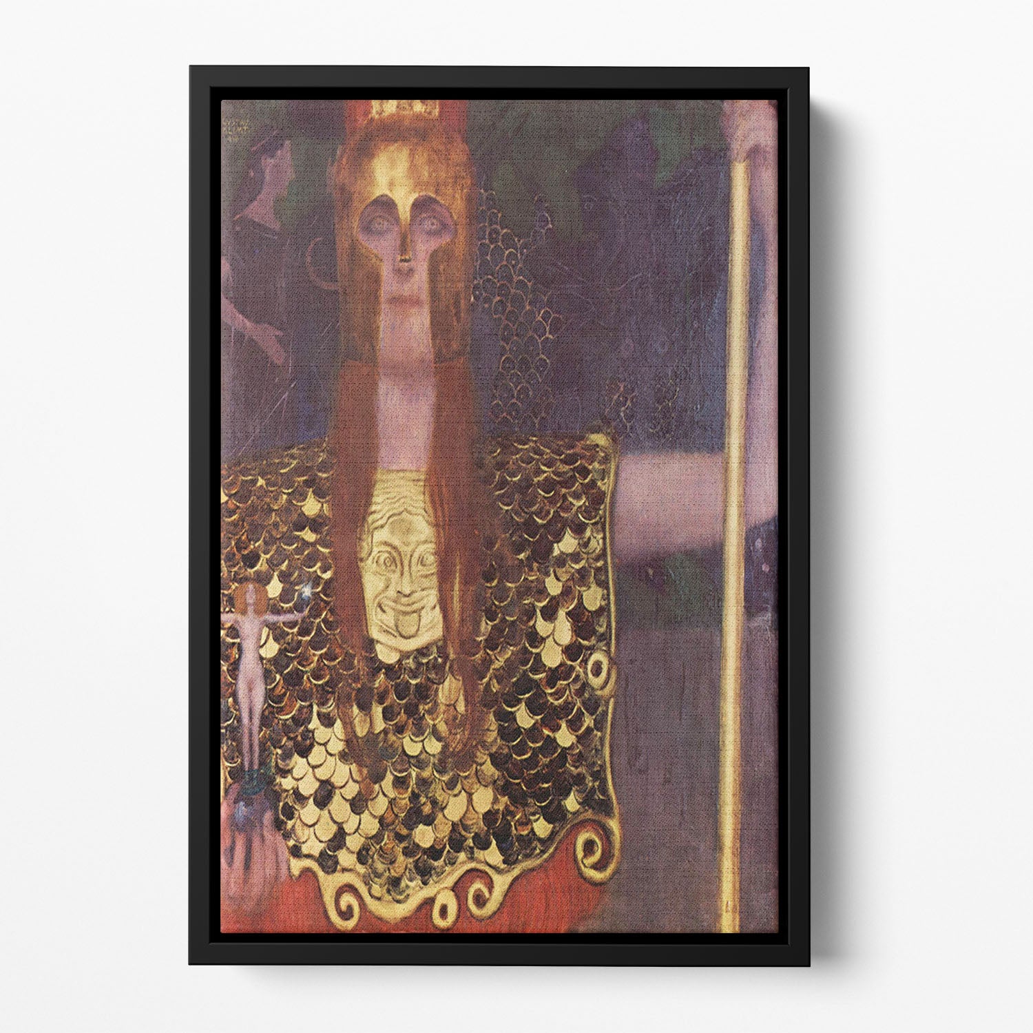 Pallas Athena by Klimt Floating Framed Canvas