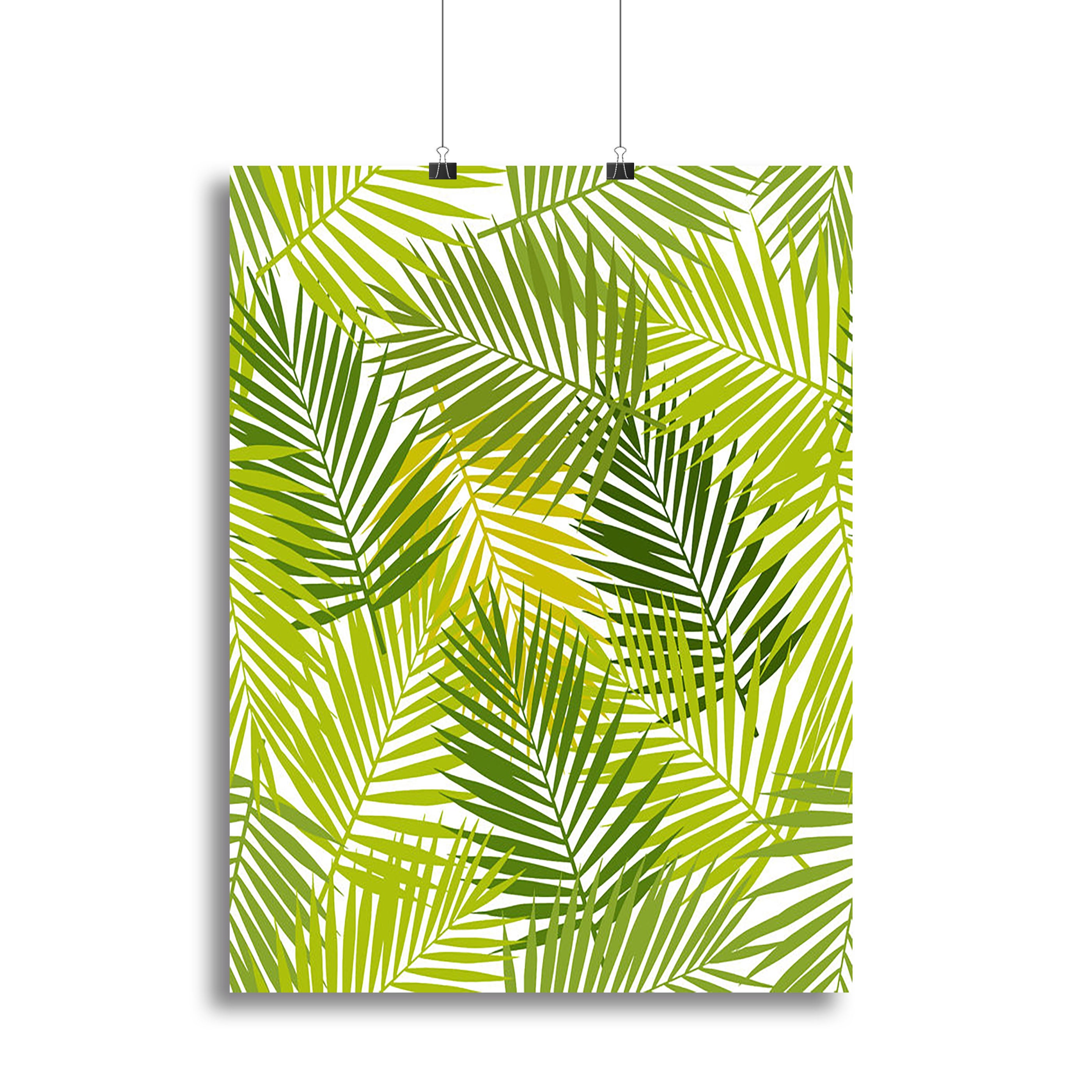 Palm leaf silhouettes seamless Canvas Print or Poster - Canvas Art Rocks - 2