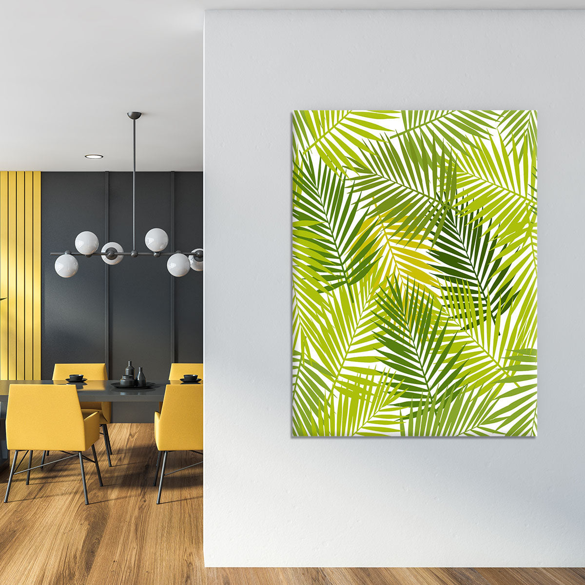 Palm leaf silhouettes seamless Canvas Print or Poster - Canvas Art Rocks - 4