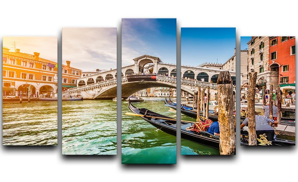 Panoramic view of Canal Grande 5 Split Panel Canvas  - Canvas Art Rocks - 1