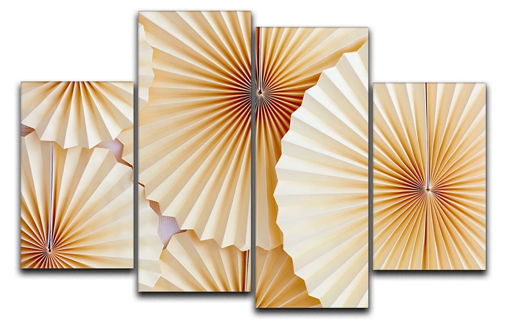 Paper Fans 4 Split Panel Canvas - Canvas Art Rocks - 1