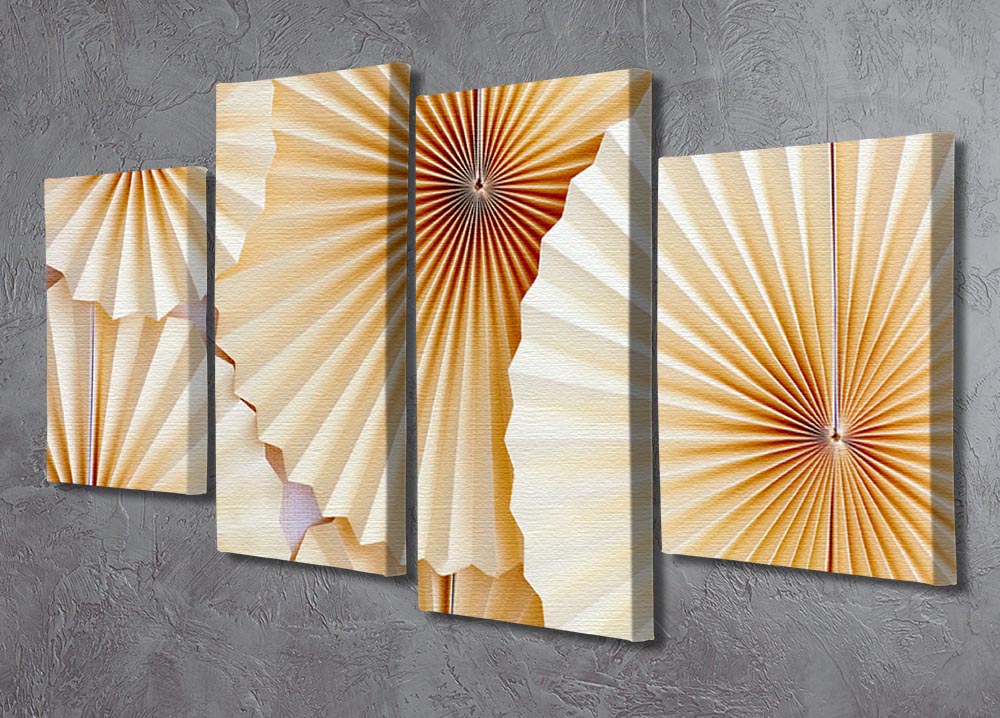 Paper Fans 4 Split Panel Canvas - Canvas Art Rocks - 2
