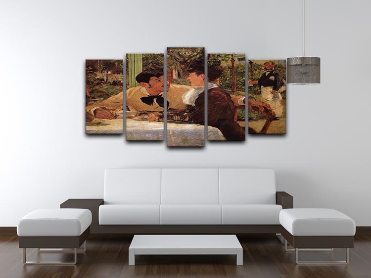 Pare Lathuille by Manet 5 Split Panel Canvas - Canvas Art Rocks - 3