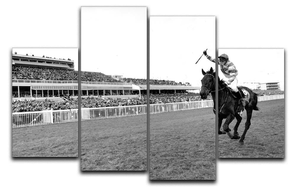 Party Politics romps home in the Grand National 4 Split Panel Canvas - Canvas Art Rocks - 1