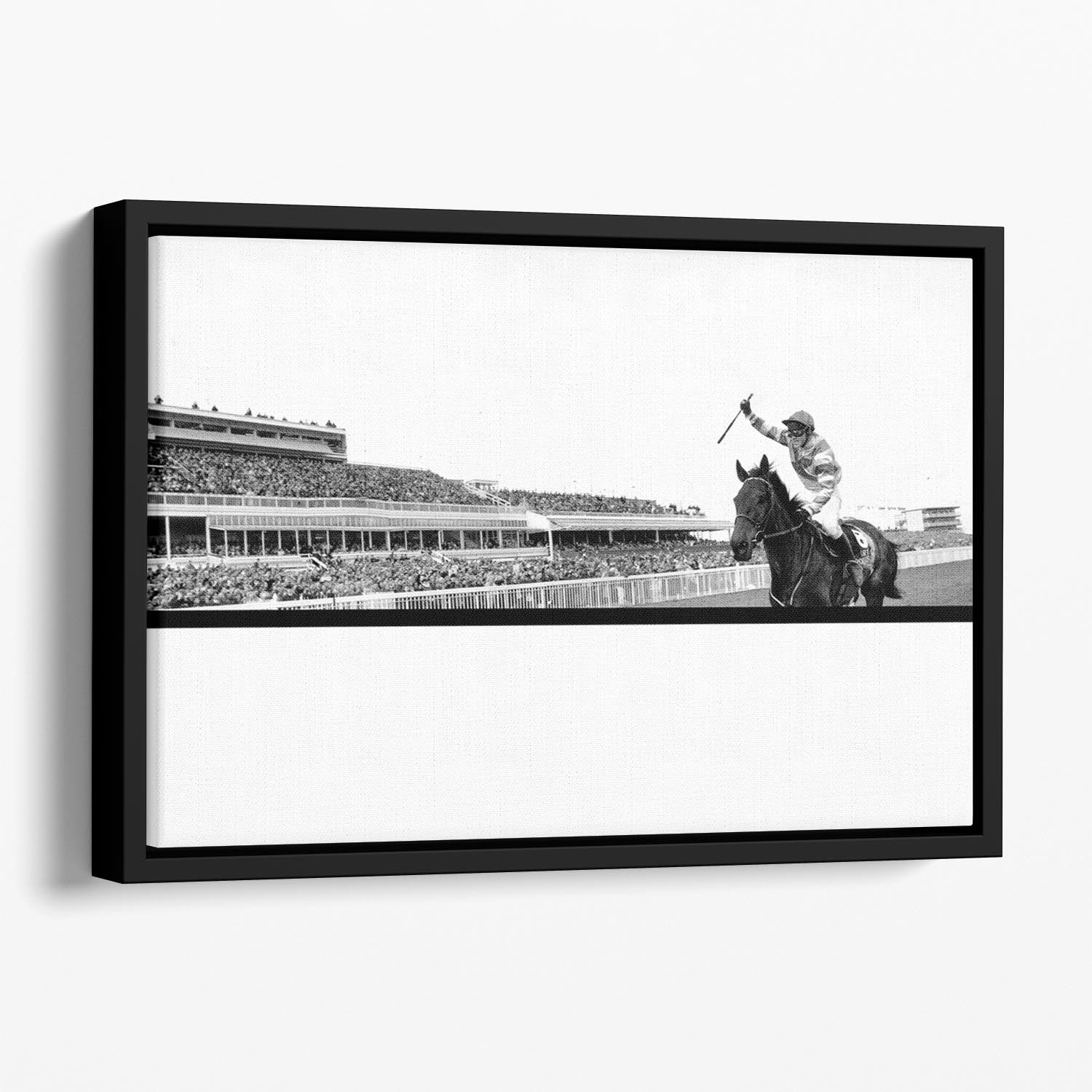 Party Politics romps home in the Grand National Floating Framed Canvas - Canvas Art Rocks - 1