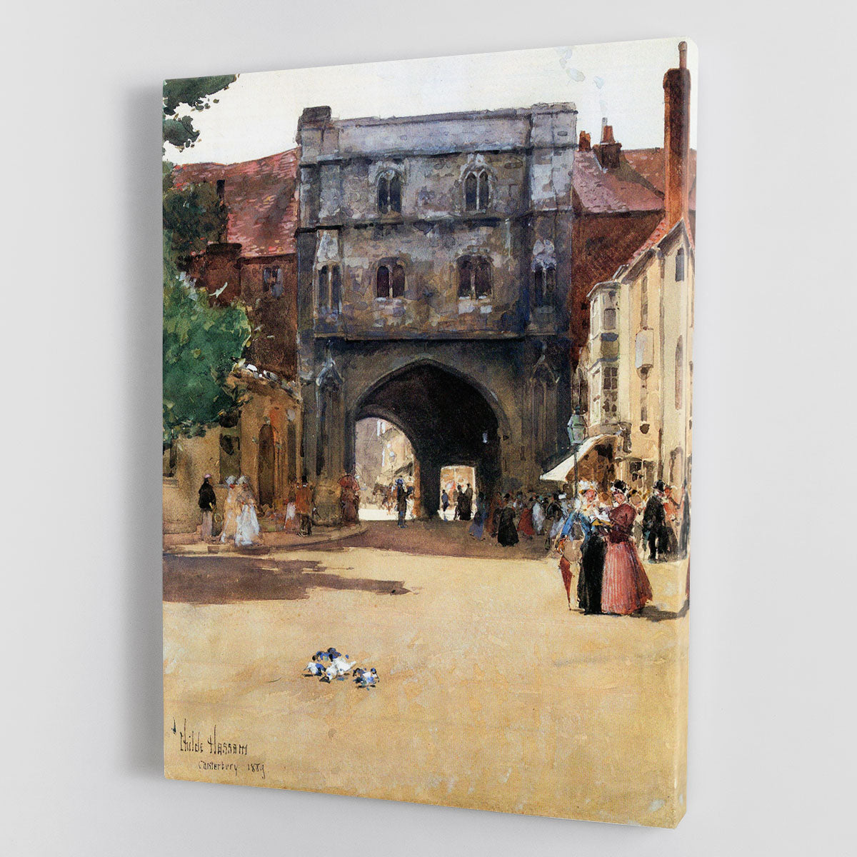 Passage in Canterbury by Hassam Canvas Print or Poster - Canvas Art Rocks - 1