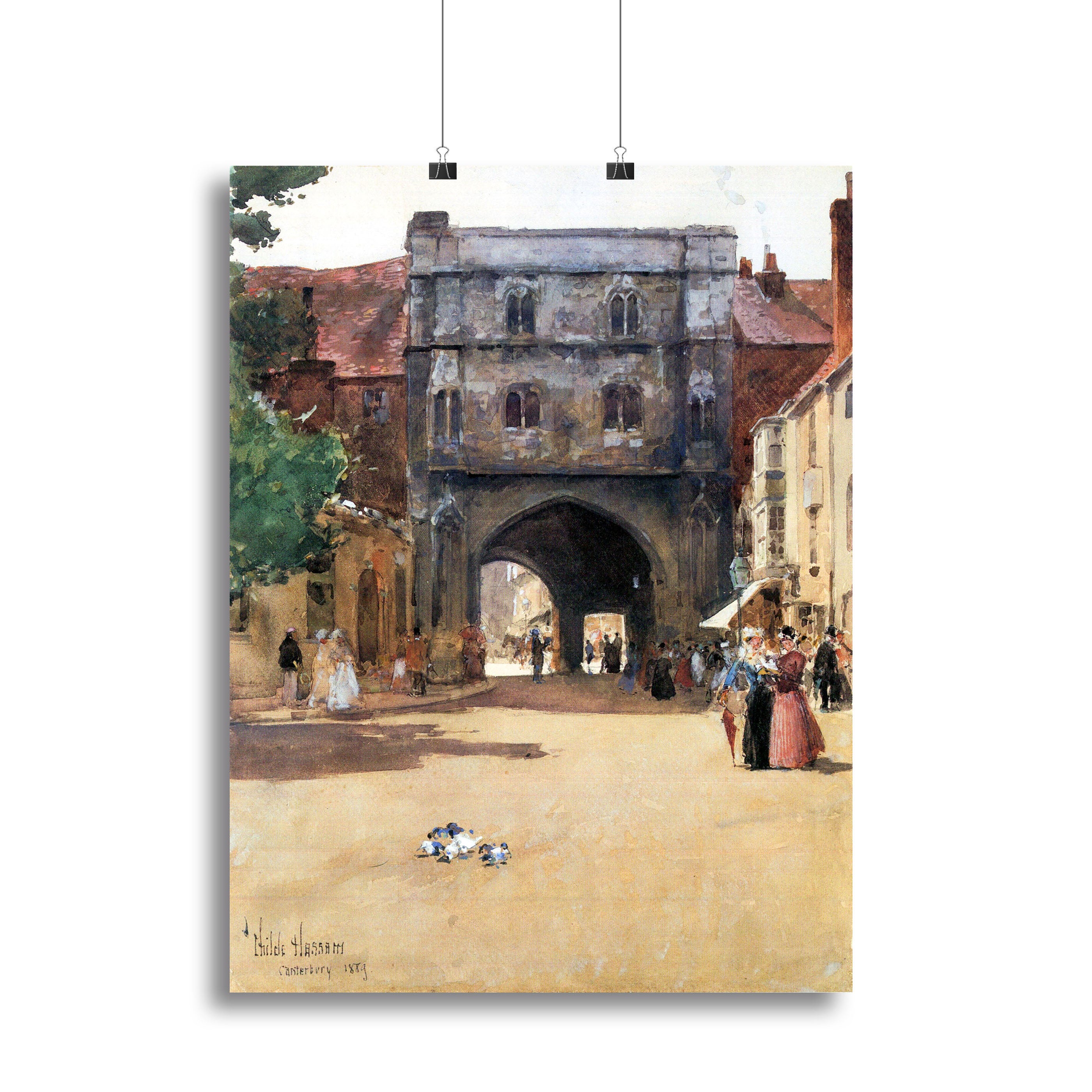 Passage in Canterbury by Hassam Canvas Print or Poster - Canvas Art Rocks - 2