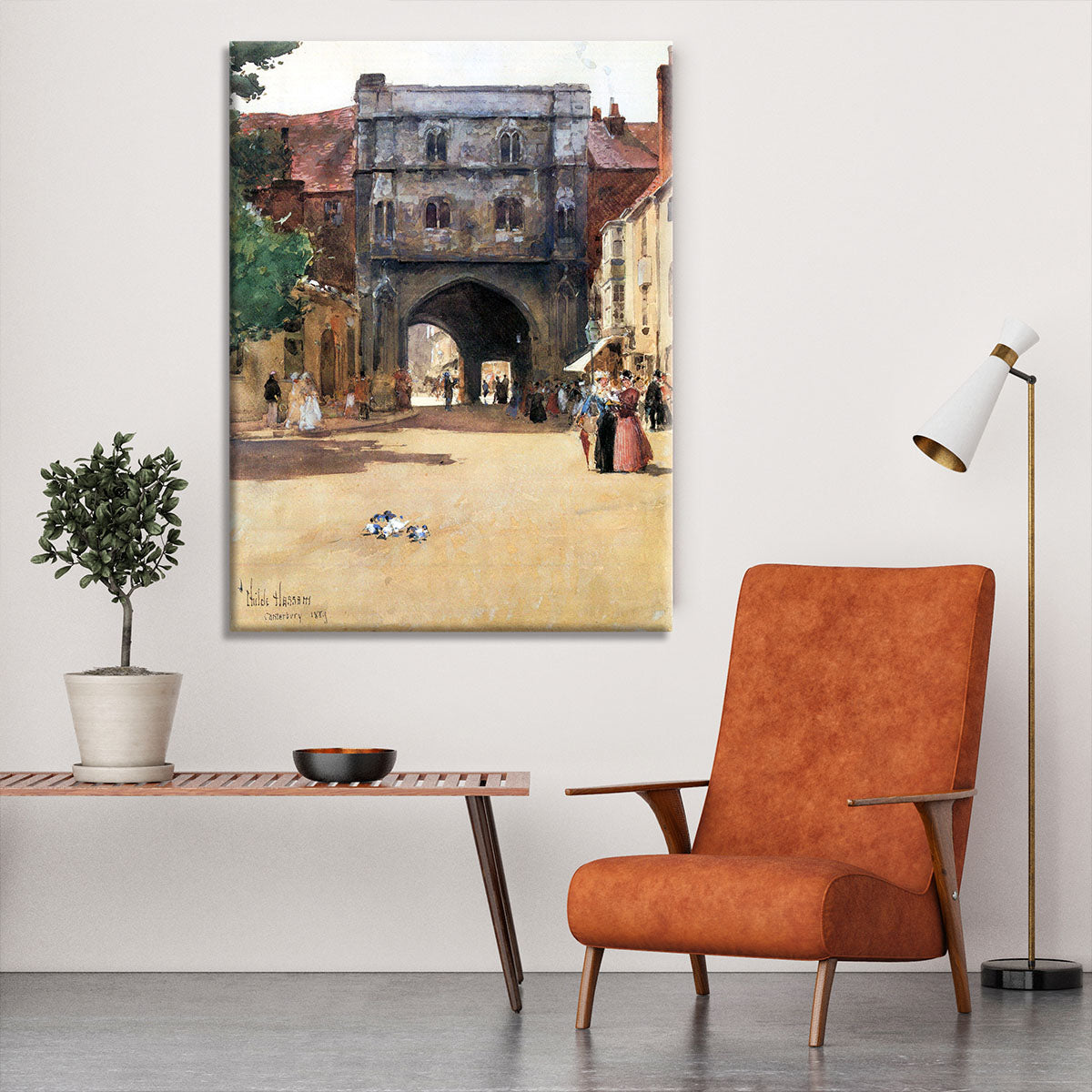 Passage in Canterbury by Hassam Canvas Print or Poster - Canvas Art Rocks - 6