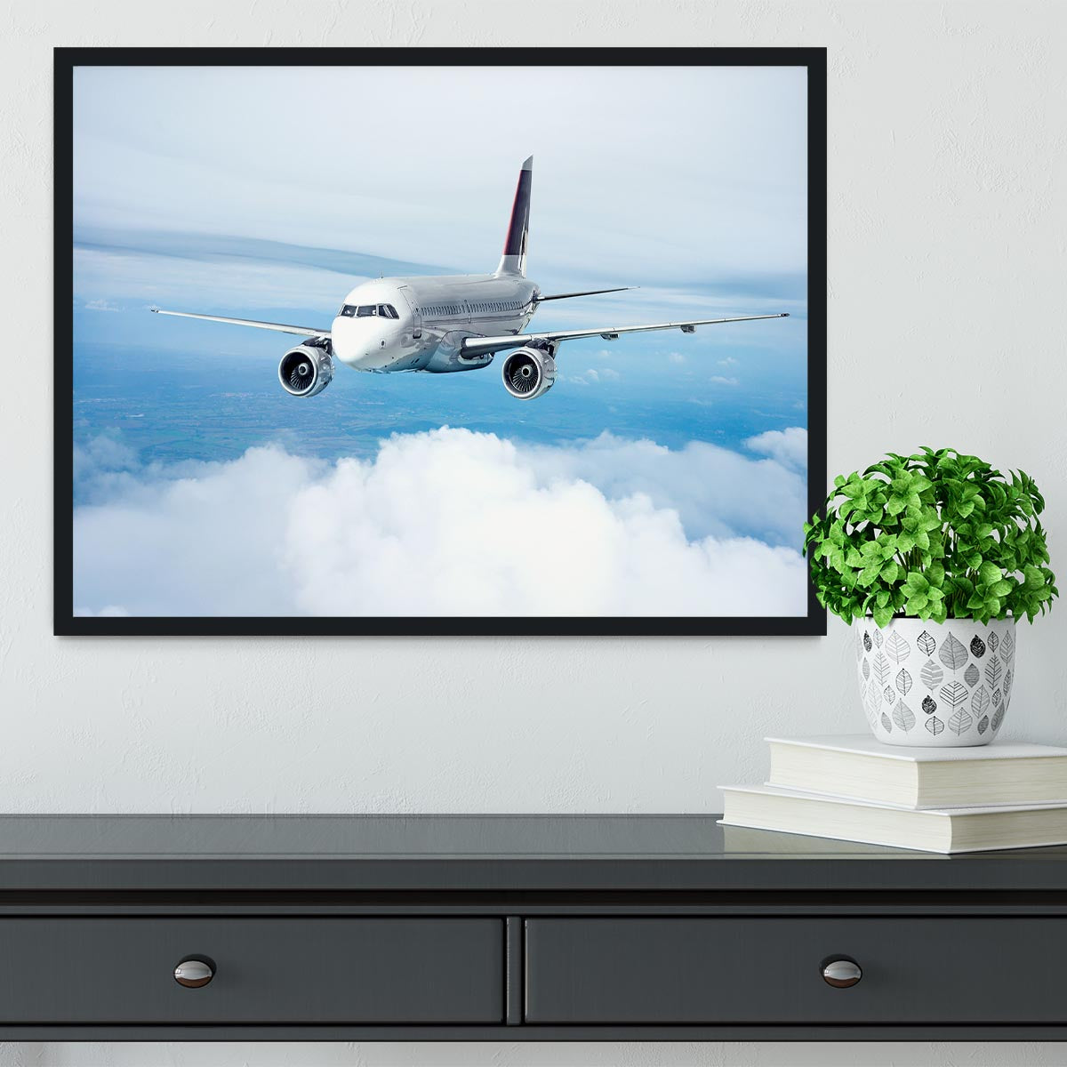 Passenger Airliner Framed Print - Canvas Art Rocks - 2