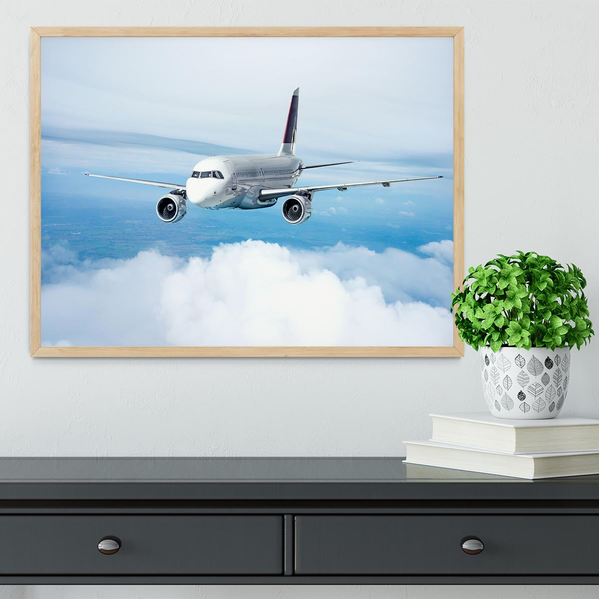 Passenger Airliner Framed Print - Canvas Art Rocks - 4