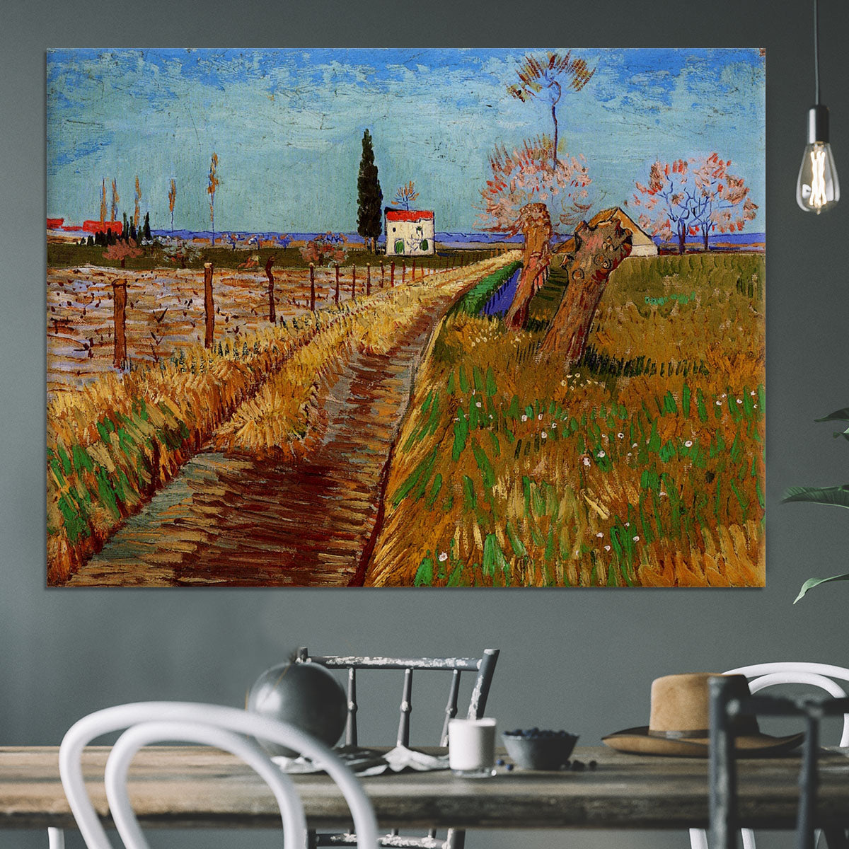 Path Through a Field with Willows by Van Gogh Canvas Print or Poster - Canvas Art Rocks - 3