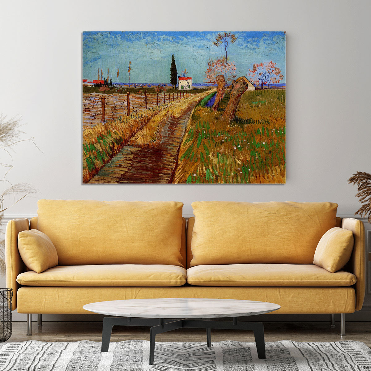 Path Through a Field with Willows by Van Gogh Canvas Print or Poster - Canvas Art Rocks - 4