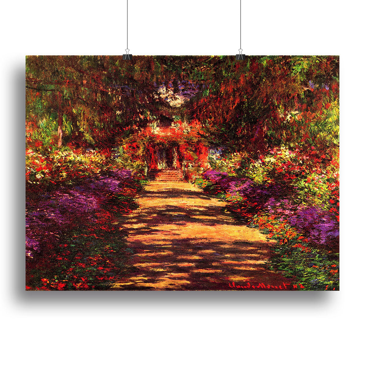 Path in Monets garden in Giverny by Monet Canvas Print or Poster - Canvas Art Rocks - 2