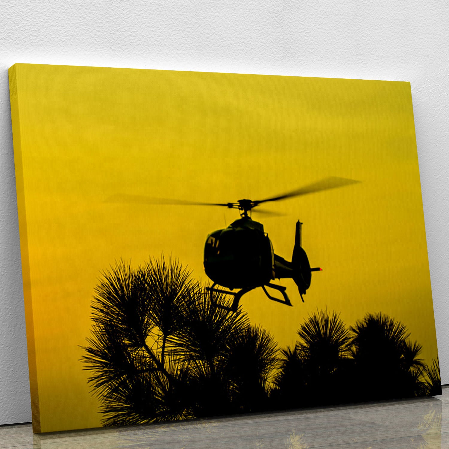 Patrol Helicopter flying in the sky Canvas Print or Poster - Canvas Art Rocks - 1
