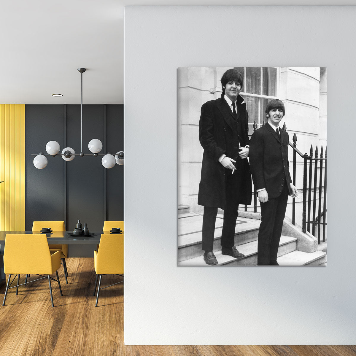 Paul McCartney and Ringo Starr going to collect their MBEs Canvas Print or Poster - Canvas Art Rocks - 4