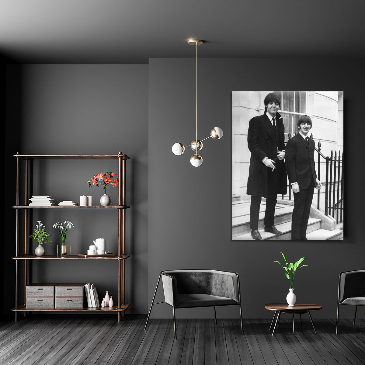 Paul McCartney and Ringo Starr going to collect their MBEs Canvas Print or Poster - Canvas Art Rocks - 5