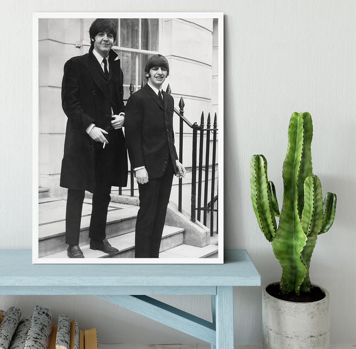 Paul McCartney and Ringo Starr going to collect their MBEs Framed Print - Canvas Art Rocks -6
