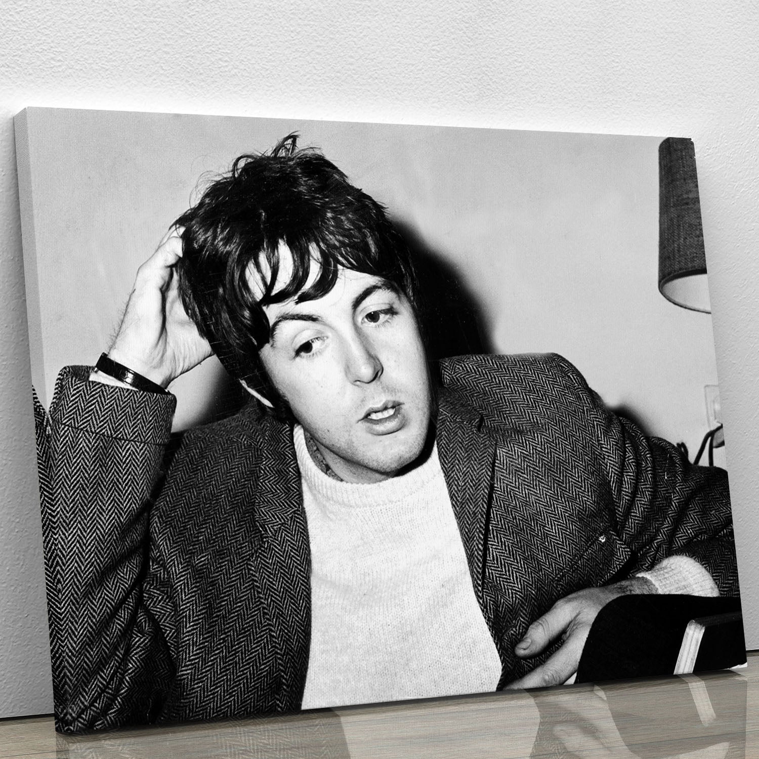 Paul McCartney being interviewed Canvas Print or Poster - Canvas Art Rocks - 1