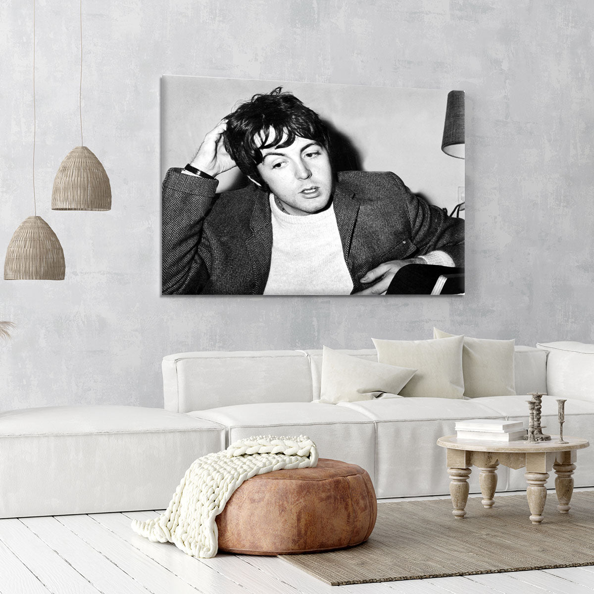 Paul McCartney being interviewed Canvas Print or Poster - Canvas Art Rocks - 6