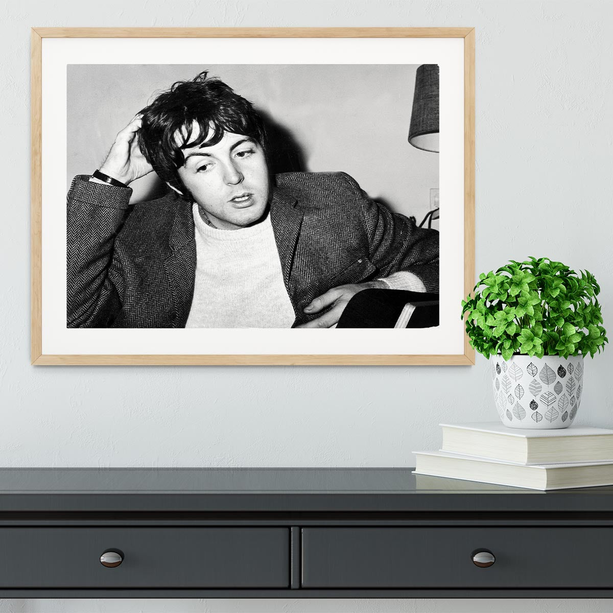 Paul McCartney being interviewed Framed Print - Canvas Art Rocks - 3