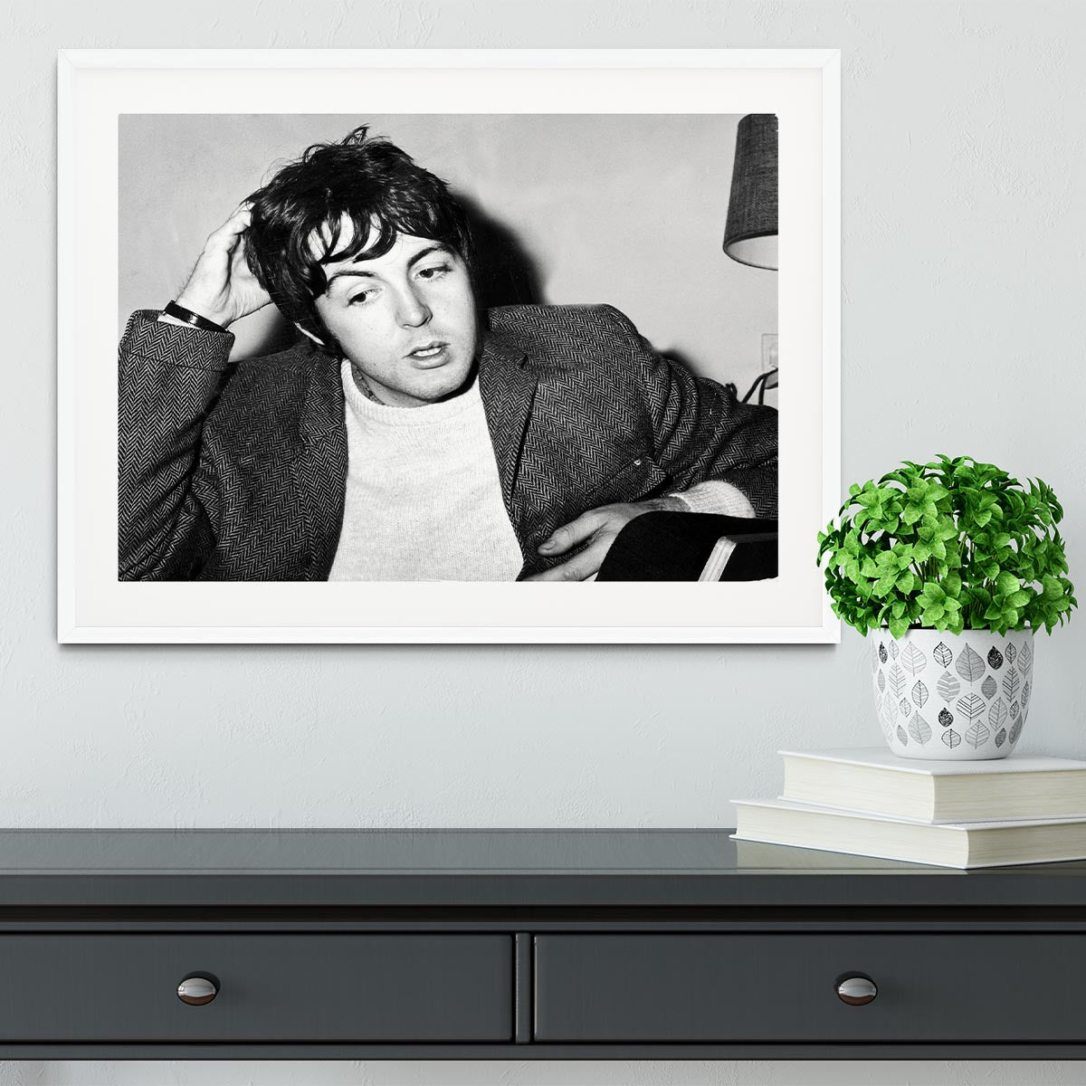 Paul McCartney being interviewed Framed Print - Canvas Art Rocks - 5