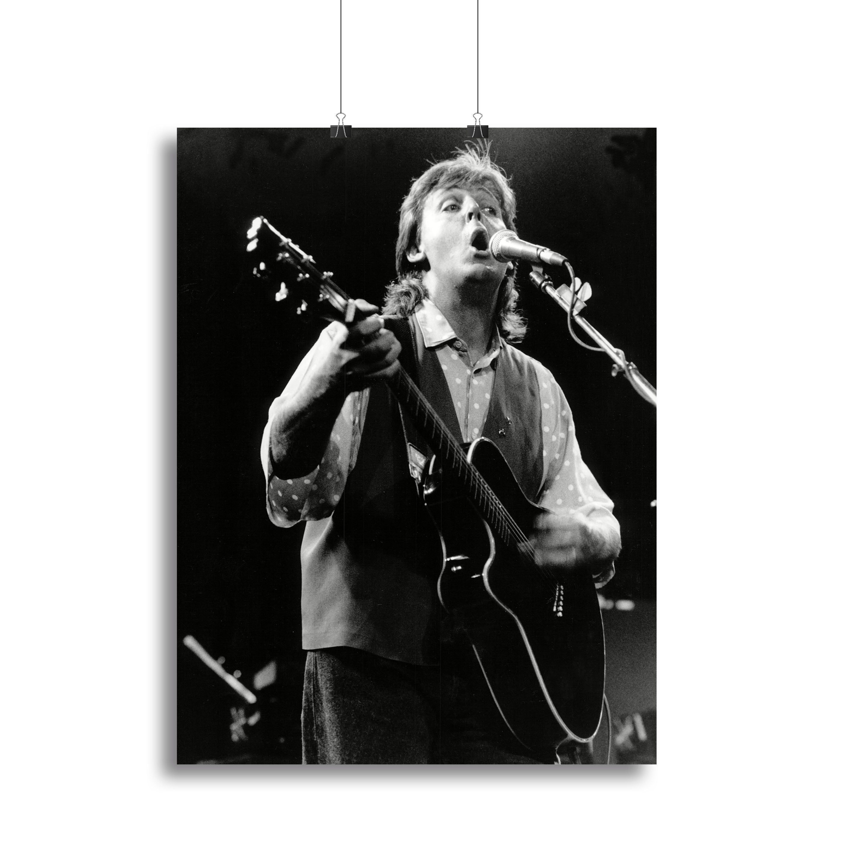 Paul McCartney on stage in 1989 Canvas Print or Poster - Canvas Art Rocks - 2