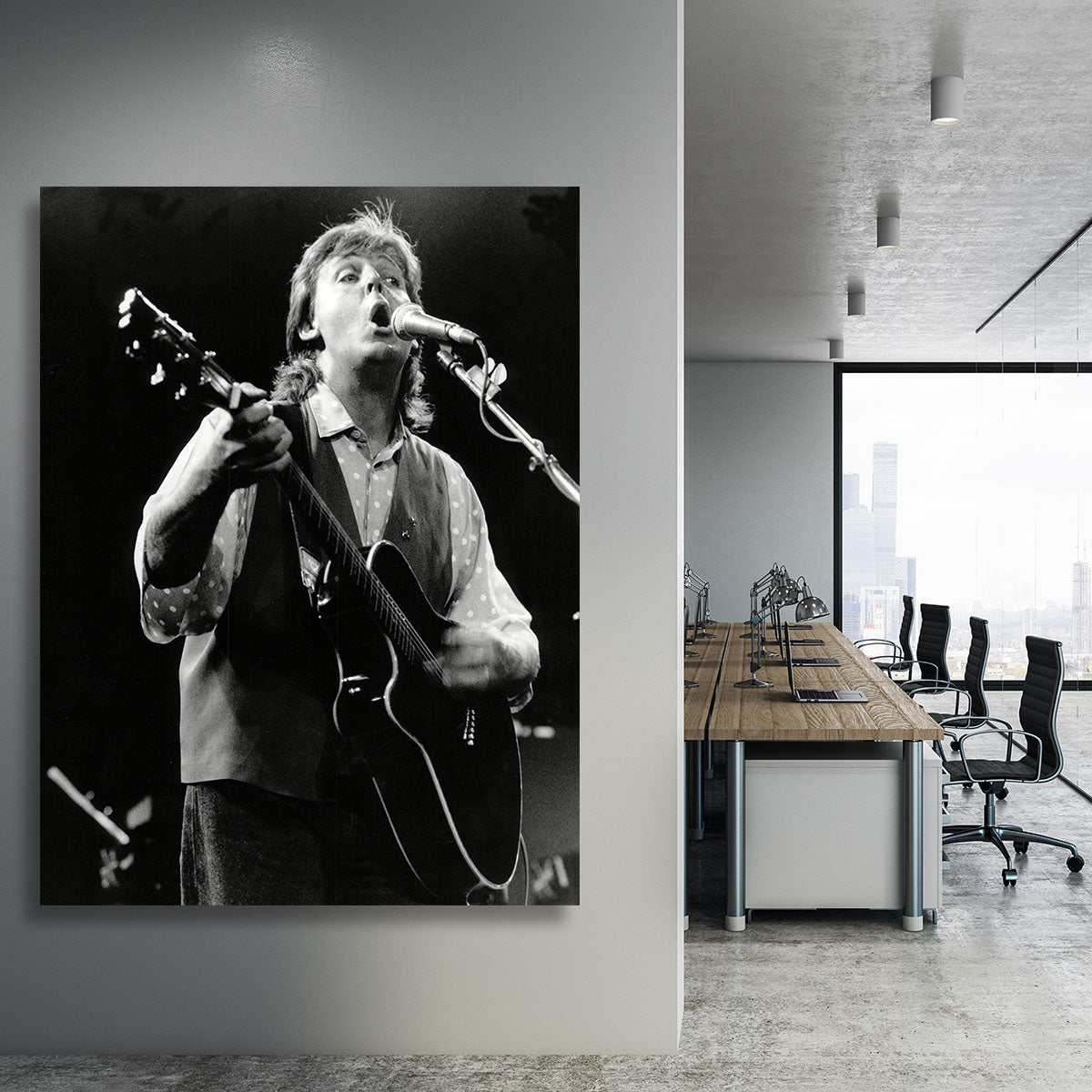 Paul McCartney on stage in 1989 Canvas Print or Poster - Canvas Art Rocks - 3