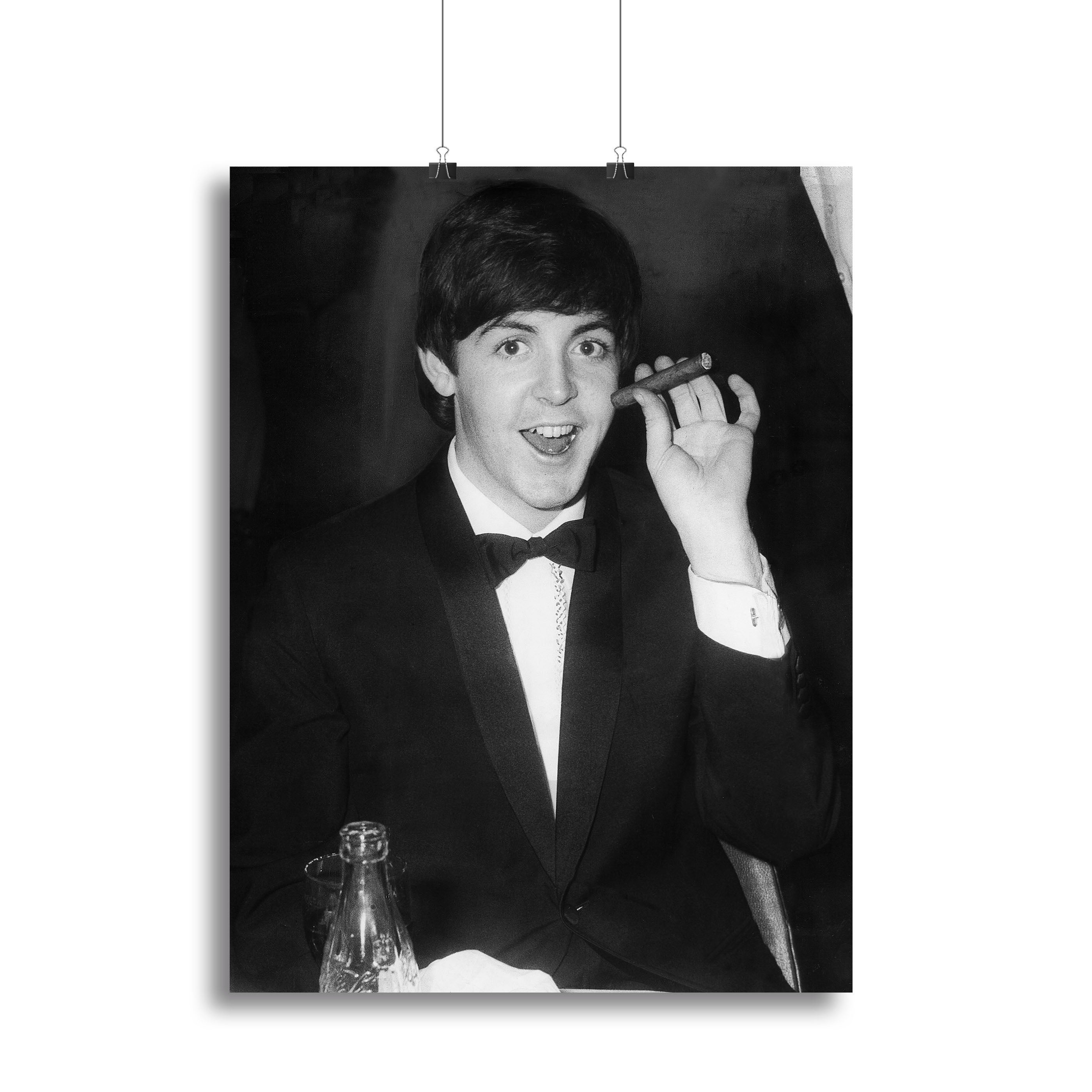 Paul McCartney with a cigar Canvas Print or Poster - Canvas Art Rocks - 2