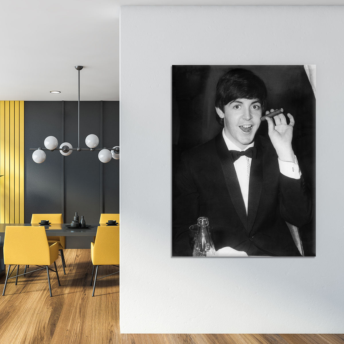 Paul McCartney with a cigar Canvas Print or Poster - Canvas Art Rocks - 4