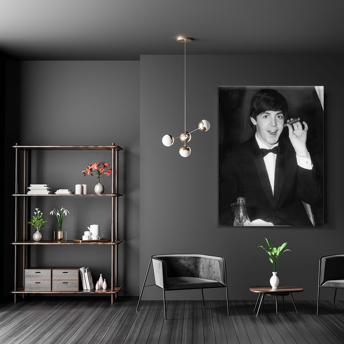 Paul McCartney with a cigar Canvas Print or Poster - Canvas Art Rocks - 5