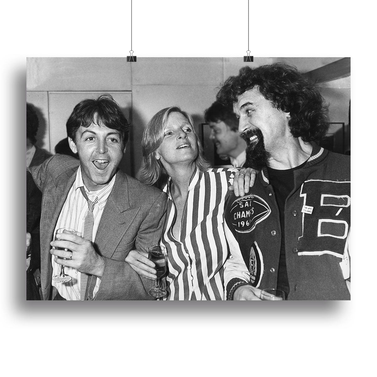 Paul and Linda McCartney with Billy Connolly Canvas Print or Poster - Canvas Art Rocks - 2