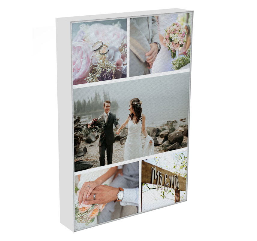 Personalised 5 Photo Collage Canvas - Portrait