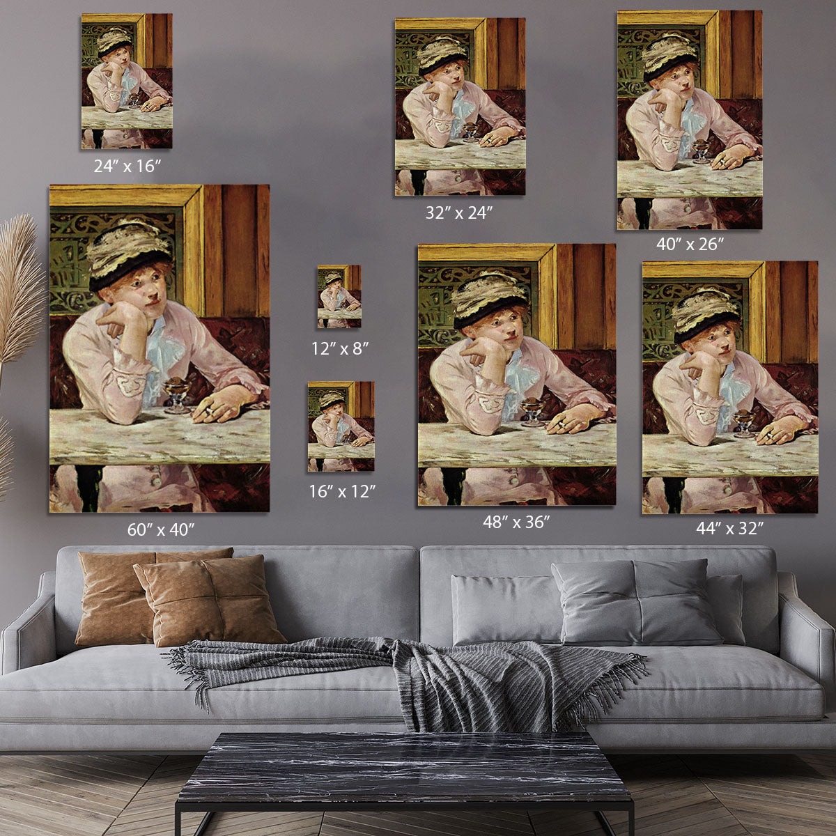 Pflaume by Manet Canvas Print or Poster - Canvas Art Rocks - 7