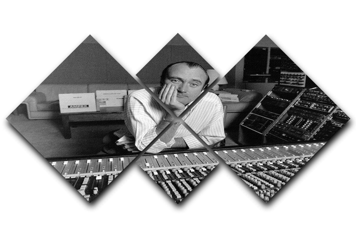 Phil Collins in the studio 4 Square Multi Panel Canvas - Canvas Art Rocks - 1