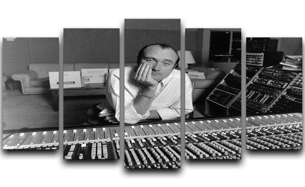 Phil Collins in the studio 5 Split Panel Canvas - Canvas Art Rocks - 1
