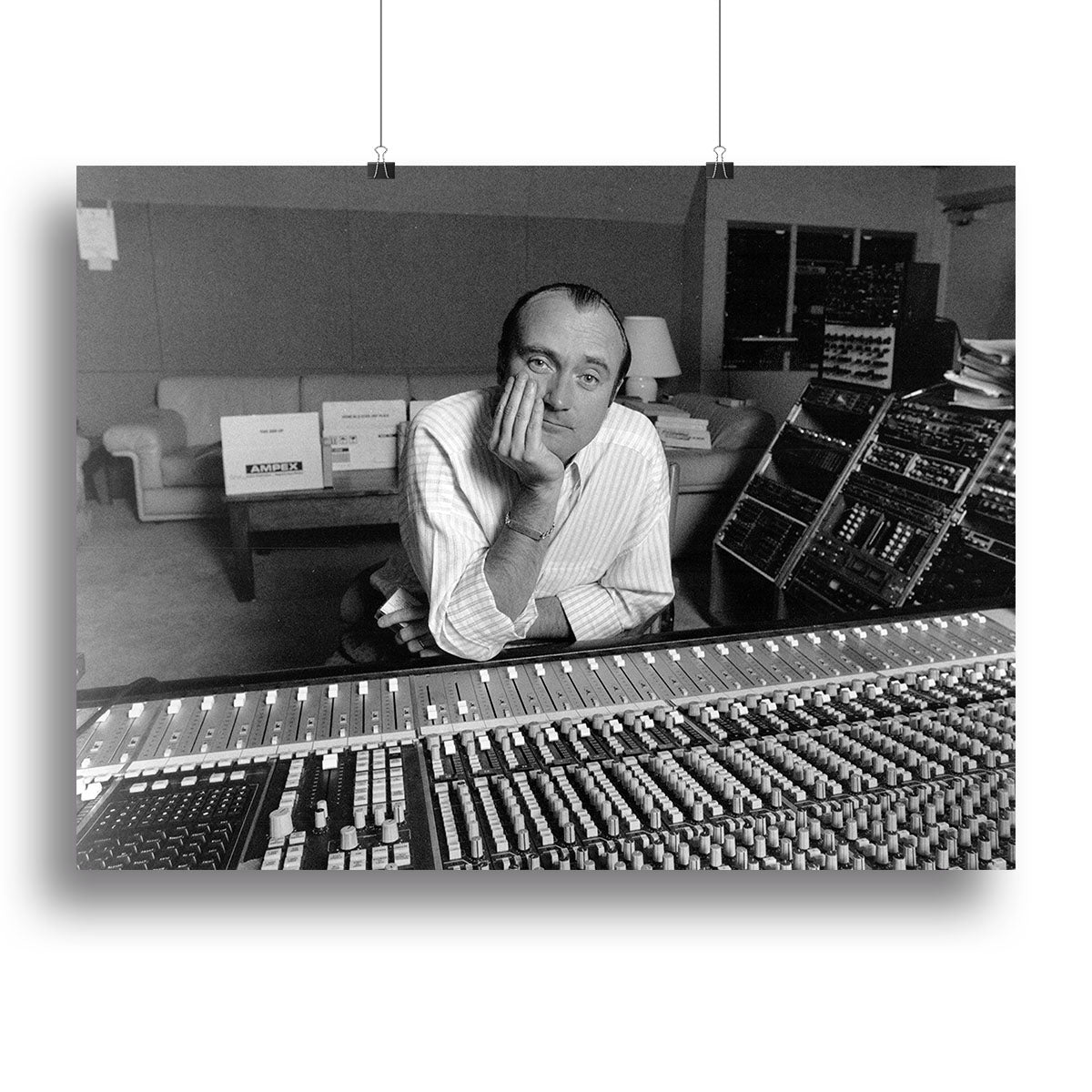 Phil Collins in the studio Canvas Print or Poster - Canvas Art Rocks - 2