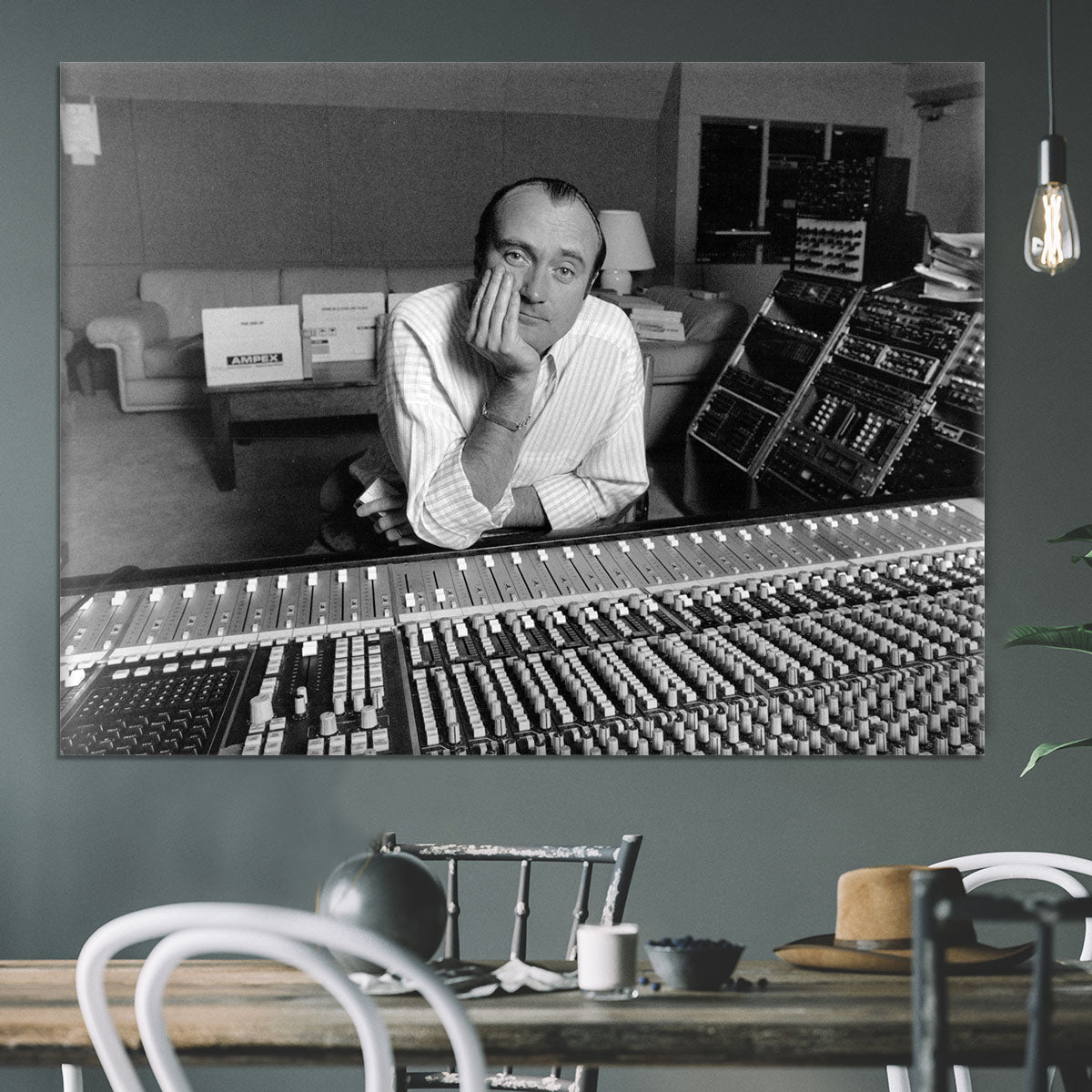 Phil Collins in the studio Canvas Print or Poster - Canvas Art Rocks - 3