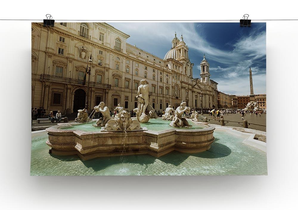Piazza Navona Rome Canvas Print or Poster - Canvas Art Rocks - 2