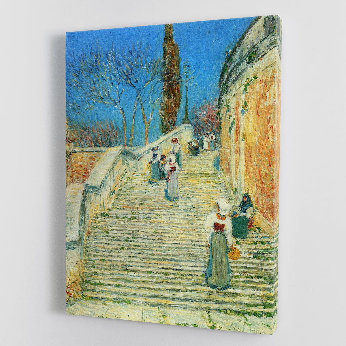 Piazza di Spagna Rome by Hassam Canvas Print or Poster - Canvas Art Rocks - 1