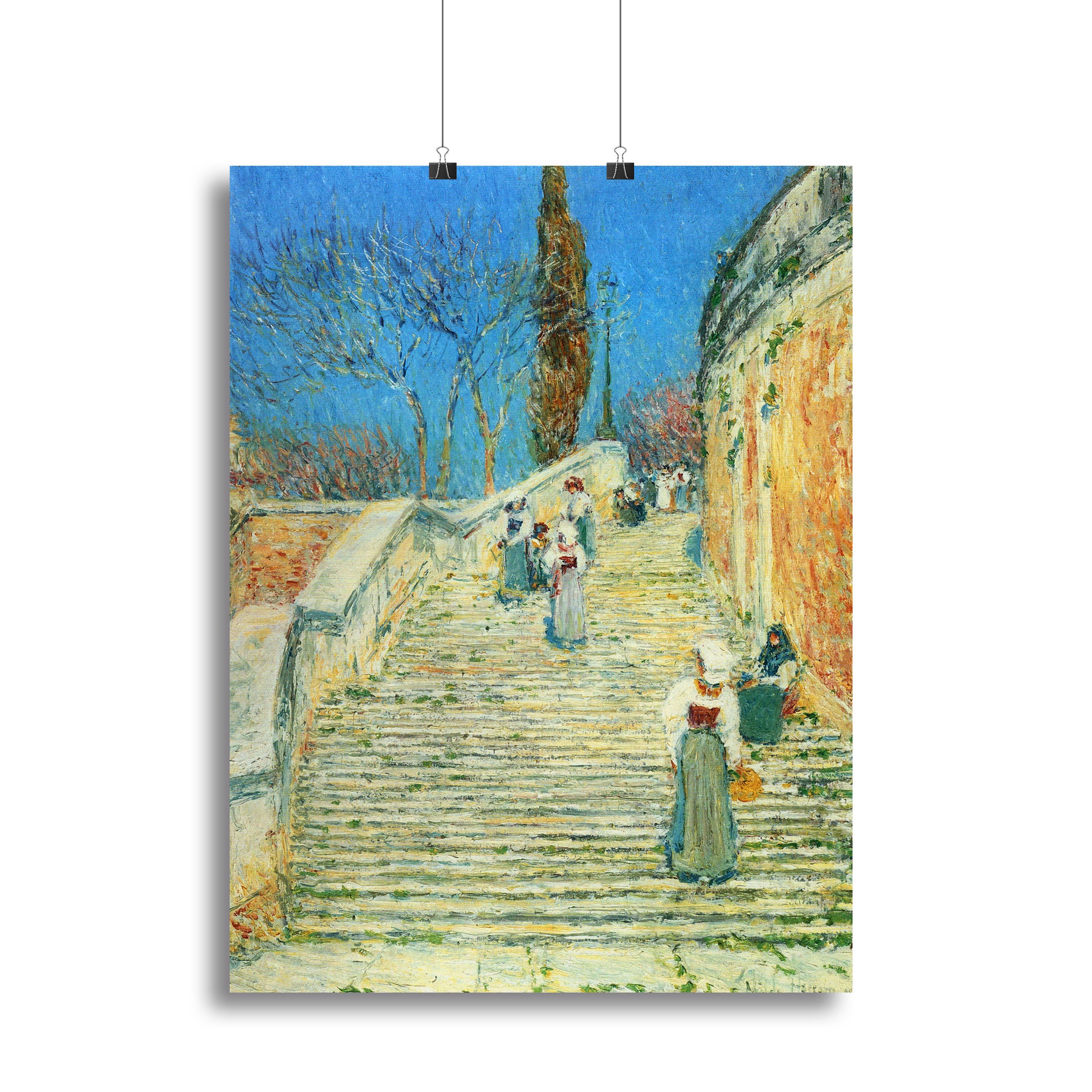 Piazza di Spagna Rome by Hassam Canvas Print or Poster - Canvas Art Rocks - 2